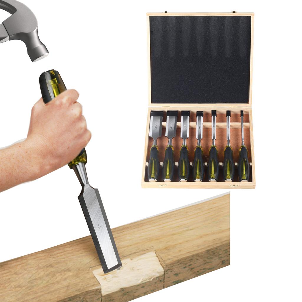 7Pieces Wood Carving Chisel Set Woodworking Wood Chisels Carving Wood Graver Gouge Carpenter 6/10/12/19/25/32/38mm