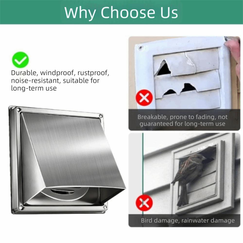 Non-Return Flap Dryer Vent Cover Durable Extractor Wall Vent Ducting Cover Ducting System