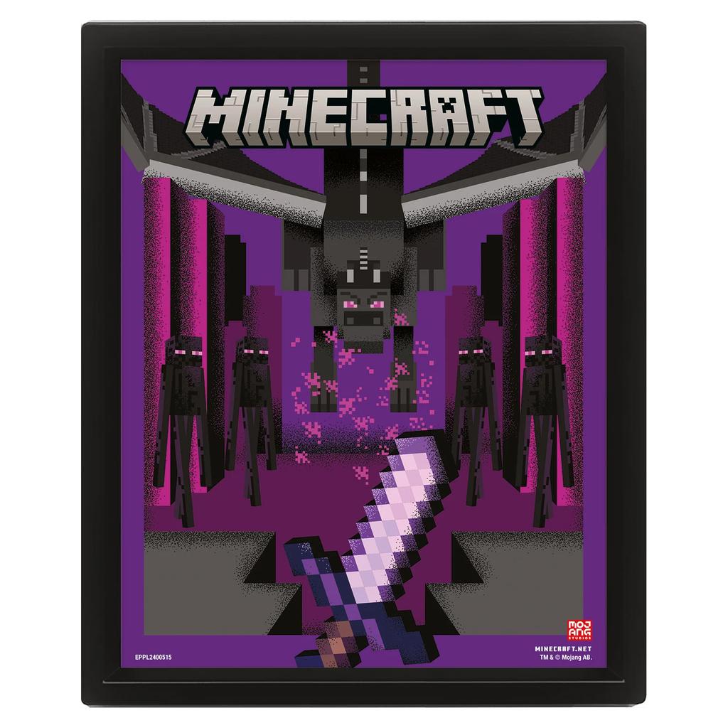 Minecraft 3D-лентикулярный плакат с логотипом