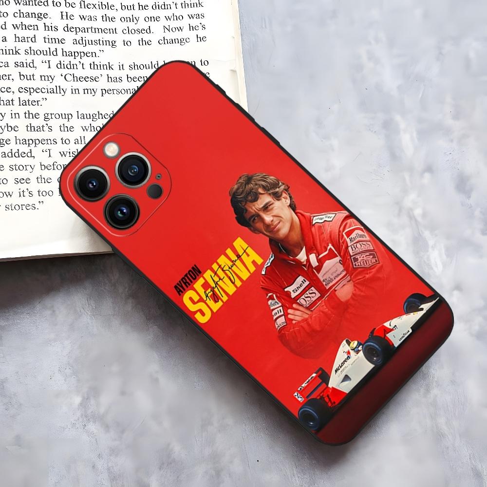 Чехол для телефона Ayrton Senna F1 для iphone 15 14 Pro 13 Mini 11 12 Max Xr X Xs 8 Plus Ударопрочная задняя крышка