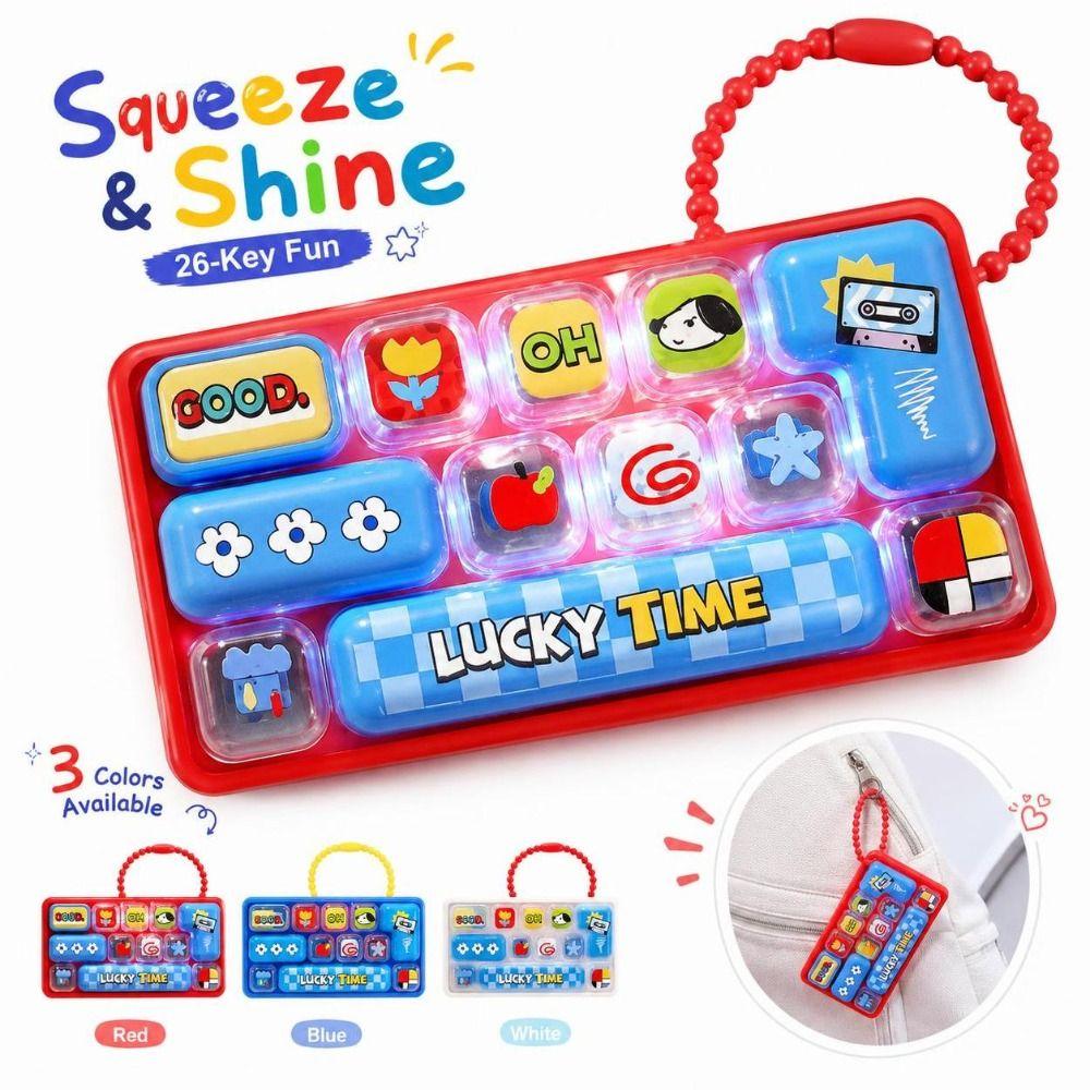 Hangable Mechanical Keyboard Toy Clear Key Sounds Bag Pendant Charm For Children