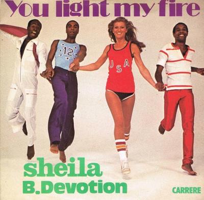 7-дюймовая пластинка SHEILA  B. DEVOTION  You Light My Fire EMI2828 Carrere 1978 Великобритания SoulFunk Б/у