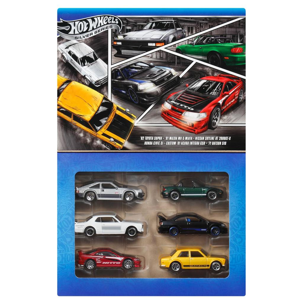 Hot Wheels Streets of Japan Multi Pack игрушечный мини-автомобиль 6 машин от 3 лет и старше Multi JBY77