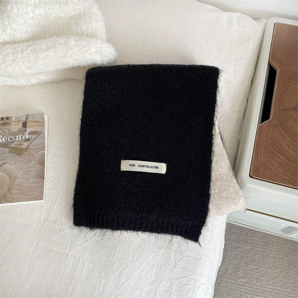 Striped Knitted Scarves Korean Style Neckerchief Shawl New Wool Scarf L Women