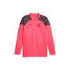 Manchester City Soccer Quarter-Zip Logo Pullover Long Sleeve Retro Jersey Men Jersey Pink 772858-17