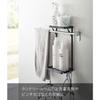 [Yamazaki] Towel Rack Upper Shelf 2-Tier Black Approx. W18 x D12.5 x H34cm Tower Simple Installation 6626
