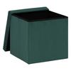 Pouf coffre pliable velours "Tess" Atmosphera