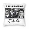 Charlie Kirk A True Patriot Pillowcase Printed Fabric Cushion Cover Decorative Pillow Case Cover Home Zipper 45X45cm