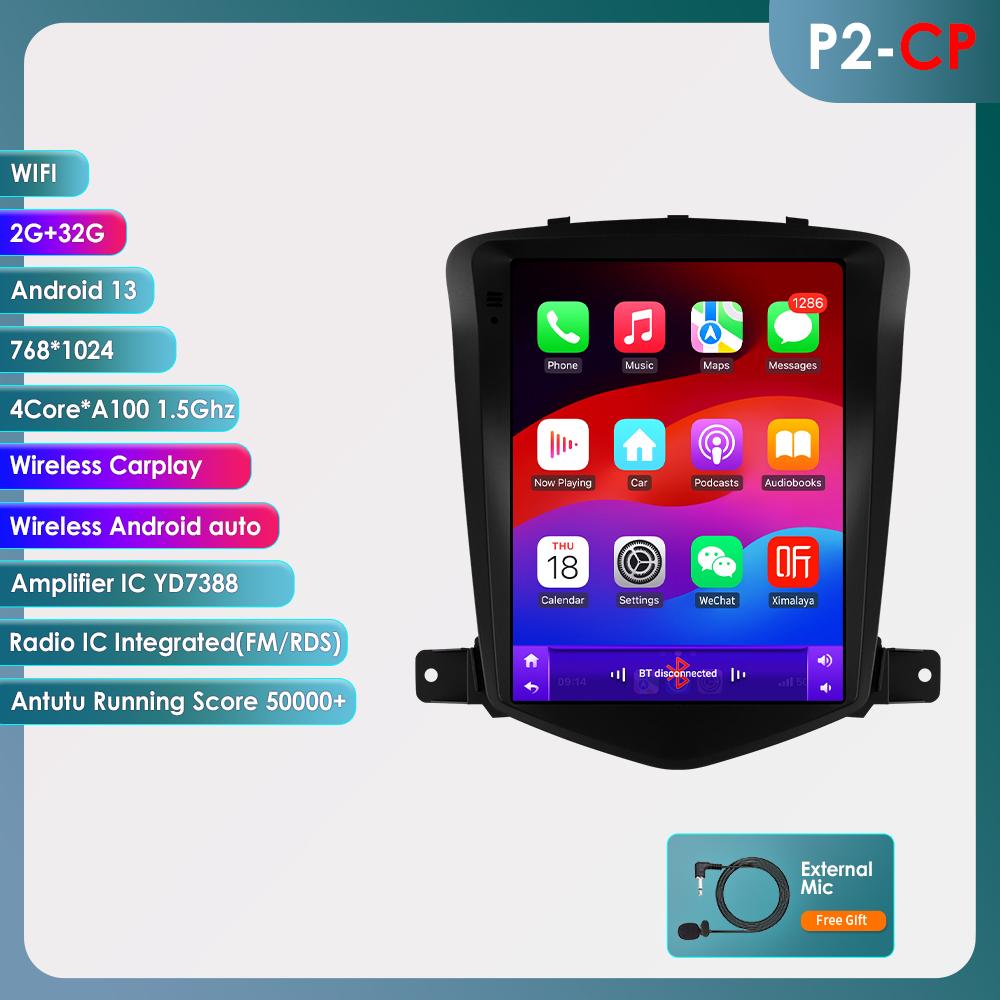 OSSURET Carplay 4G-LTE 7862 DSP 9.7'' 2 Din Android автомобильное радио для Chevrolet Cruze J300 2008 2009 2010 2011 2012 интеллектуальное мультимедиа видео GPS RDS