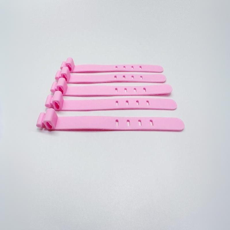 10 Pcs Reusable TPR Cable Fastening Straps Adjustable Multicolor Cord Organizers for Home Office Travel Use