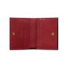 Gucci Ophidia floral print presbyopia logo striped webbing short flap canvas patchwork wallet card holder women's ebony/red/color