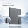 BULL Phantom Grey Ultra-Thin 86-Type Wall Socket