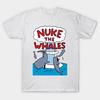 Мужская черная футболка с принтом Nuke The Whales Печать на трансферной бумаге без вырезания Хлопковая футболка