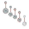 New Arrival 5pcs Navel Ring Set Zircon Navel Navel Navel Buckle Piercing Jewelry 