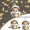 NEW High-looking Acrylic Flat Squirrel Pendant Car Backpack Hanging Interior Rearview Pendant Crystal Decoration Ornament T7I3