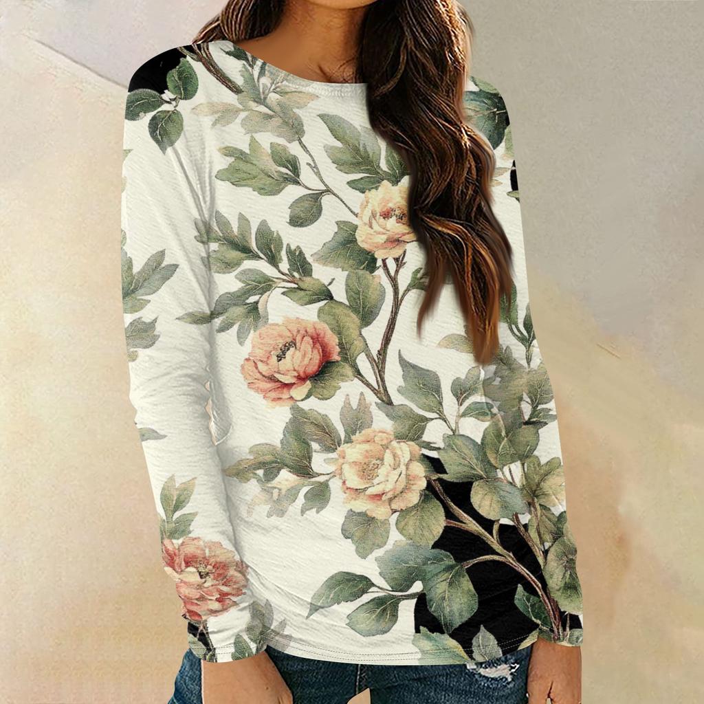 Женские рубашки с длинным рукавом и круглым вырезом, базовая футболка, повседневный топ, модные осенние наряды, приталенные футболки