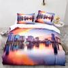 Пододеяльник Кинг-сайз Статуя Свободы Микрофибра Всемирно известное здание Комплект постельного белья Достопримечательность Нью-Йорка Городской пейзаж Чехол для одеяла