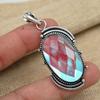 Граненый Mistic Topaz Gemstone 925 Solid Silver Jewelry Изысканная подвеска Handmade Gift
