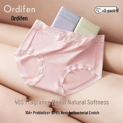 Ordifen 40S Модальный Антибактериальный Трусы с Высокой Талией 3 шт.