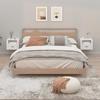 816881 vidaXL Wall-mounted Bedside Tables 2 Pcs White 50x36x40 Cm