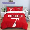 Постельное белье с узором CR7 Криштиану Роналду, Комплект с одеялом, Пододеяльник, Наволочка, Домашний подарок на день рождения(1 пододеяльник + 2 наволочки, без наполнителя)