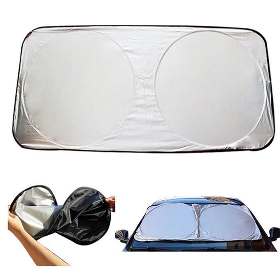 Double Circle Car Front Windshield Summer Anti-Sun Heat Blocking Cover Protector