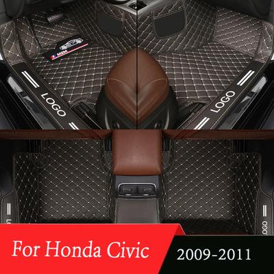 Автомобильные коврики для Honda Civic 2009 2010 2011, авто аксессуары для интерьера, Стайлинг автомобиля, коврик на заказ, автомобильный коврик