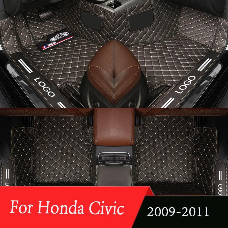 Автомобильные коврики для Honda Civic 2009 2010 2011, авто аксессуары для интерьера, Стайлинг автомобиля, коврик на заказ, автомобильный коврик