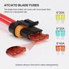 6 Pack 12V Inline Waterproof Fuse Holder, 4mm² Pre-Wired Kit, with 20 Amp 30 Amp 40 Amp ATC/ATO Blade Fuses, Heavy Duty Inline Fuse Holder for