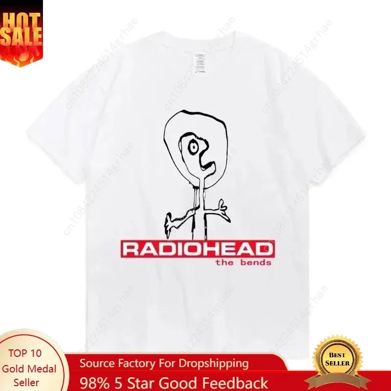 2025 Summer Radiohead The Bends Tshirt Unisex Unisex Cotton Tee Hip Hop Short Sleeve T Shirt Clothes Tshirts Tops Gift for Fans