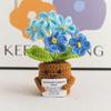 Positive Vibes Plant Doll: Knitted Potted Bouquet and Desk Ornament