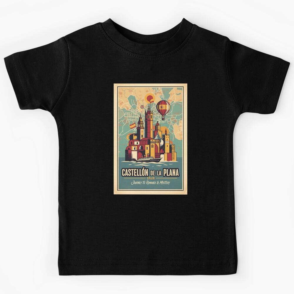 Castellon de la Plana Spain 1950s Vintage Travel Tourism Kids T-Shirt