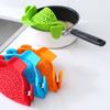 Universal Silicone Clip On Pan Pot Strainer Anti Spill Pasta Pot Strainer Food Grade Fruit Colander for Pasta Fruit Vegetable