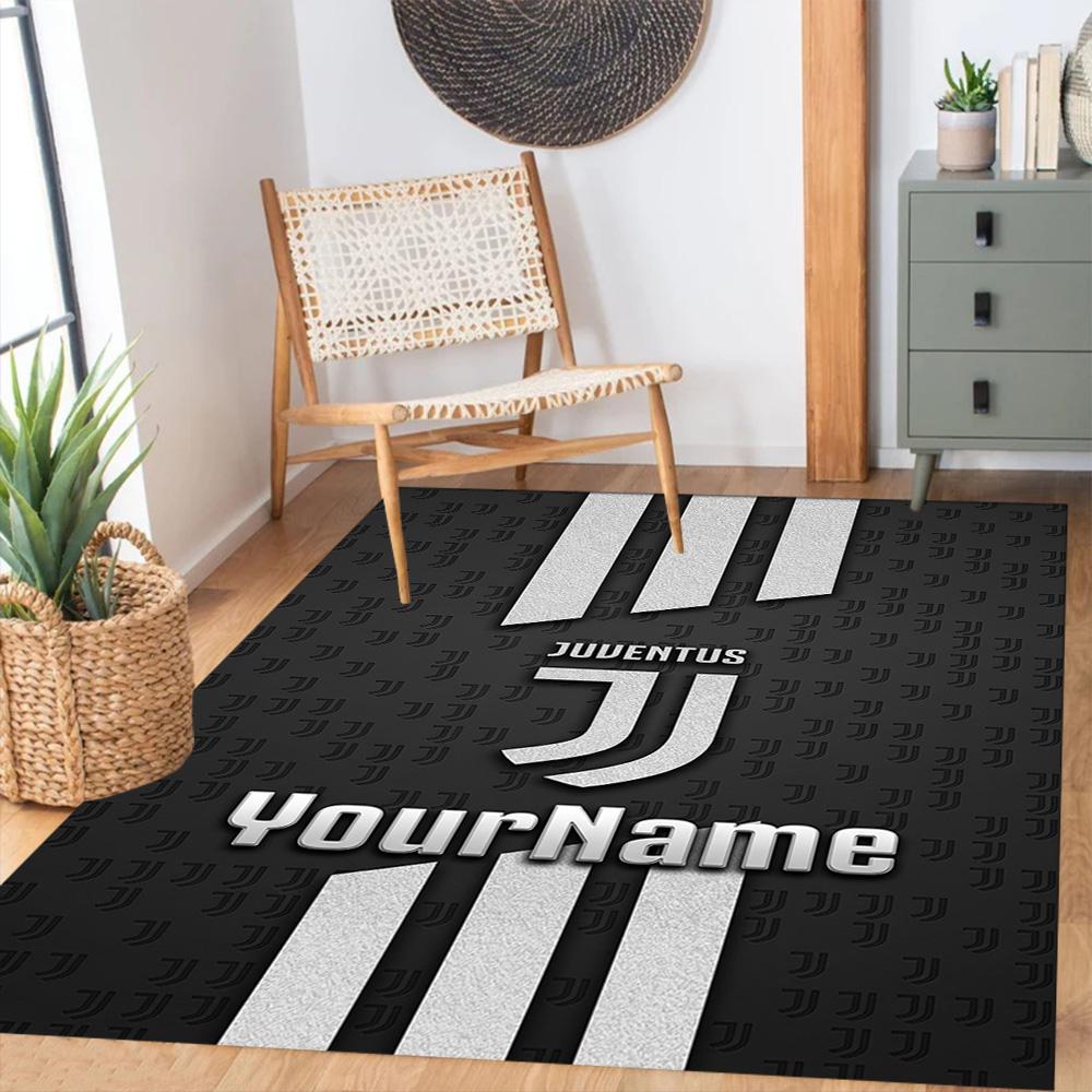 Juventus Customized Name Floor Rug Office Rug Design for Kitchen Balcony Entryway Living Rooms Anti-slip Rug Decorate Offices