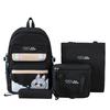 New Student Schoolbag Large Capacity Cartoon Four Piece Set Backpack Cute Primary and Secondary School Students Backpack Meal Bag Tutoring Bag
