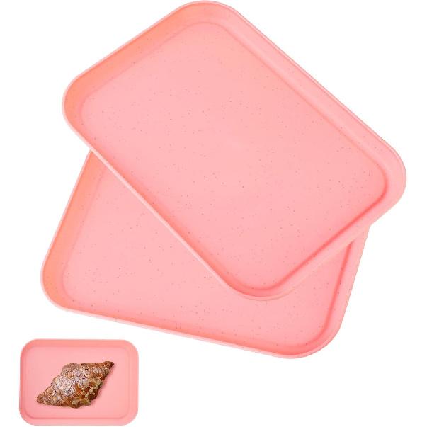 Wood Grain Plastic Serving Platters and Trays,Serving Dishes for Entertaining,Platters Serving Food,Appetizer Serving Trays for