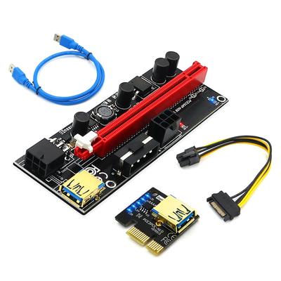 Новейший кабель 009 PLUS USB 3.0 PCI-E Card 009S PCI для прессы 1X to 16X tender Adapter Card 6 Pin GPU для B