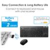 Elecom Keyboard Wireless Membrane Thin Compact Keyboard with Mouse Black (Receiver Included) TK-FDM109MBK