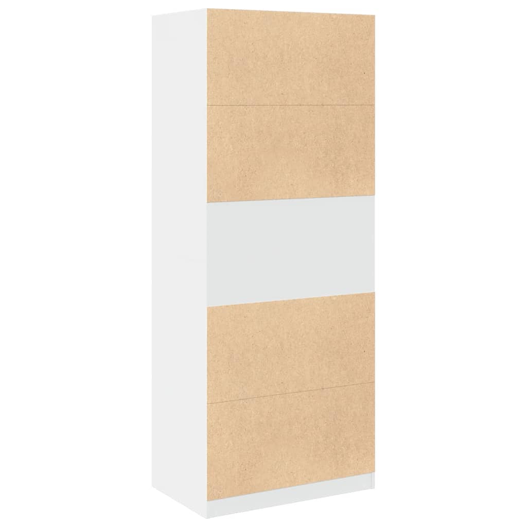 Vidaxl Szafa, Biała, 80X50X200 Cm, Materiał Drewnopochodny