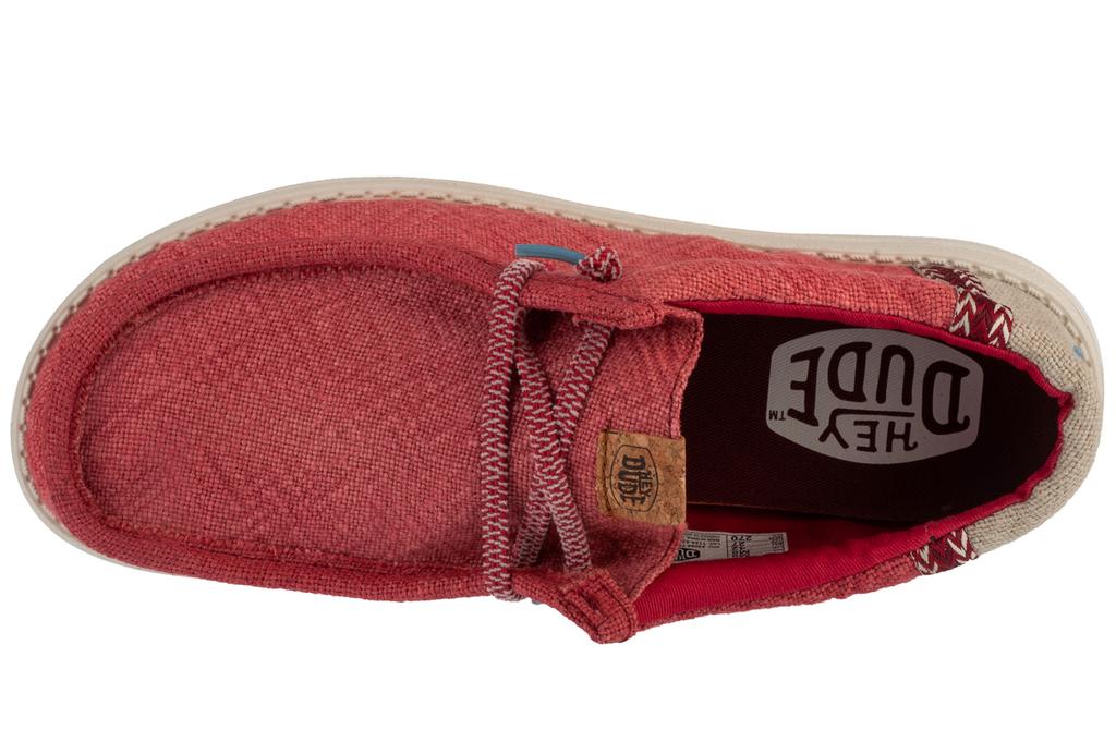 Hey Dude Wally Jute, Mens red Sneakers