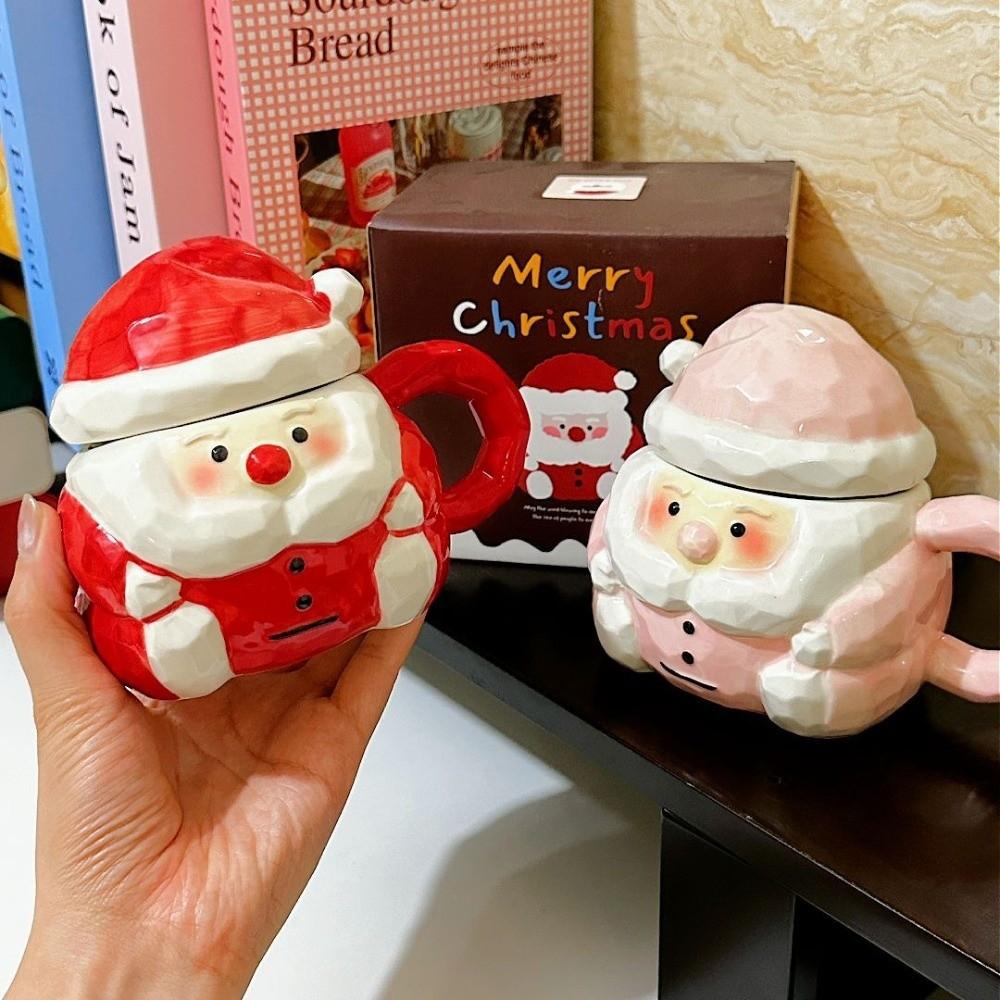360ML Christmas Gift Mug Santa Claus Drinking Cup Santa Claus Ceramic Cup Couple Girlfriend