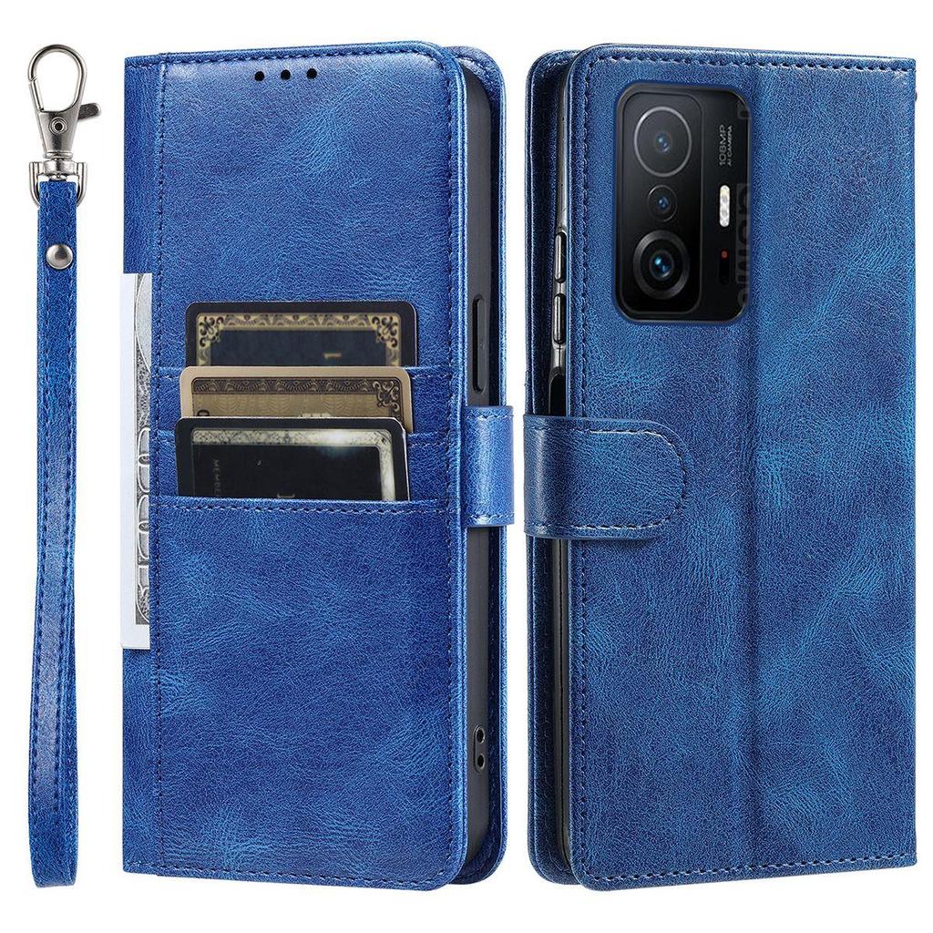 Чехол-бумажник для Xiaomi 11T Pro, 11T, ретро, из ПУ-кожи, с откидной крышкой, много слотов для карт