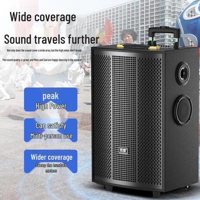 SOAIY 15-дюймовая мощная Bluetooth-колонка для караоке на колесиках, штекер CN (адаптер в комплекте)