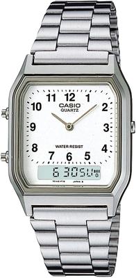 Кварцевые часы Серебряный Overseas Модель [Casio] Ana-Digi Мужские AQ-230A-7B [Товар]