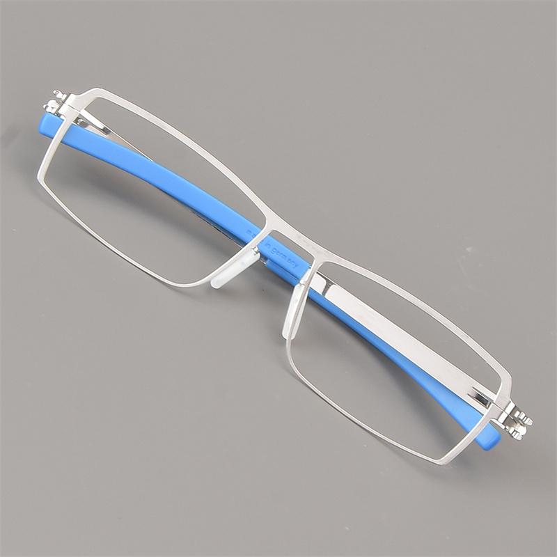 2024 Мужские очки из Германии без винтов, квадратная оправа из нержавеющей стали, 5085S, сверхлегкие, высокоэластичные, деловые очки