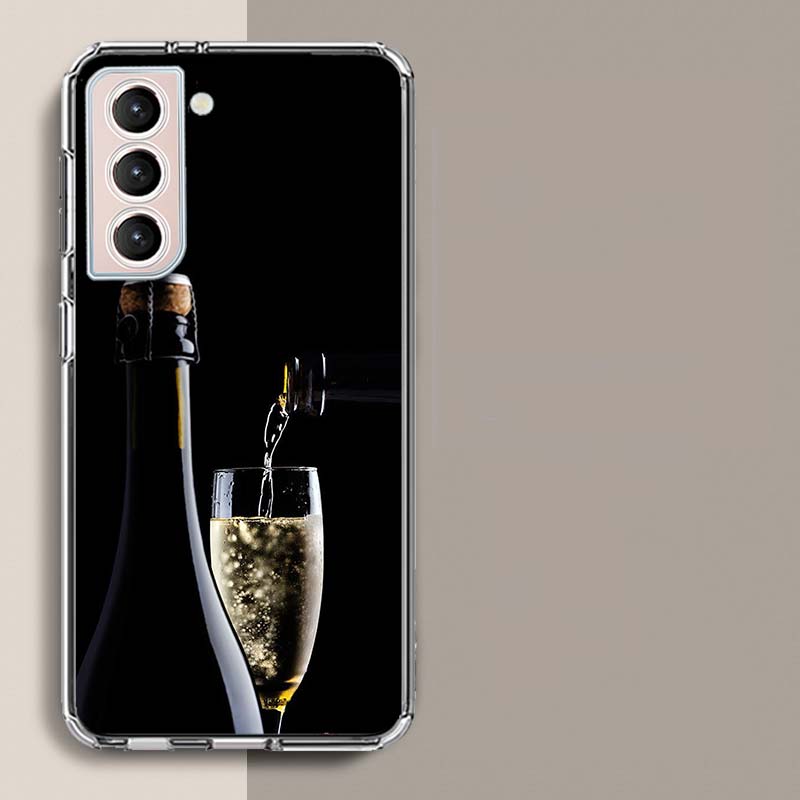 Откройте шампанское, чтобы отпраздновать Чехол для телефона For Samsung Galaxy S25 Edge S24 S23 FE S21 S20 S10 Plus S22 S26 Ultra Чехол Прозрачные Чехлы T
