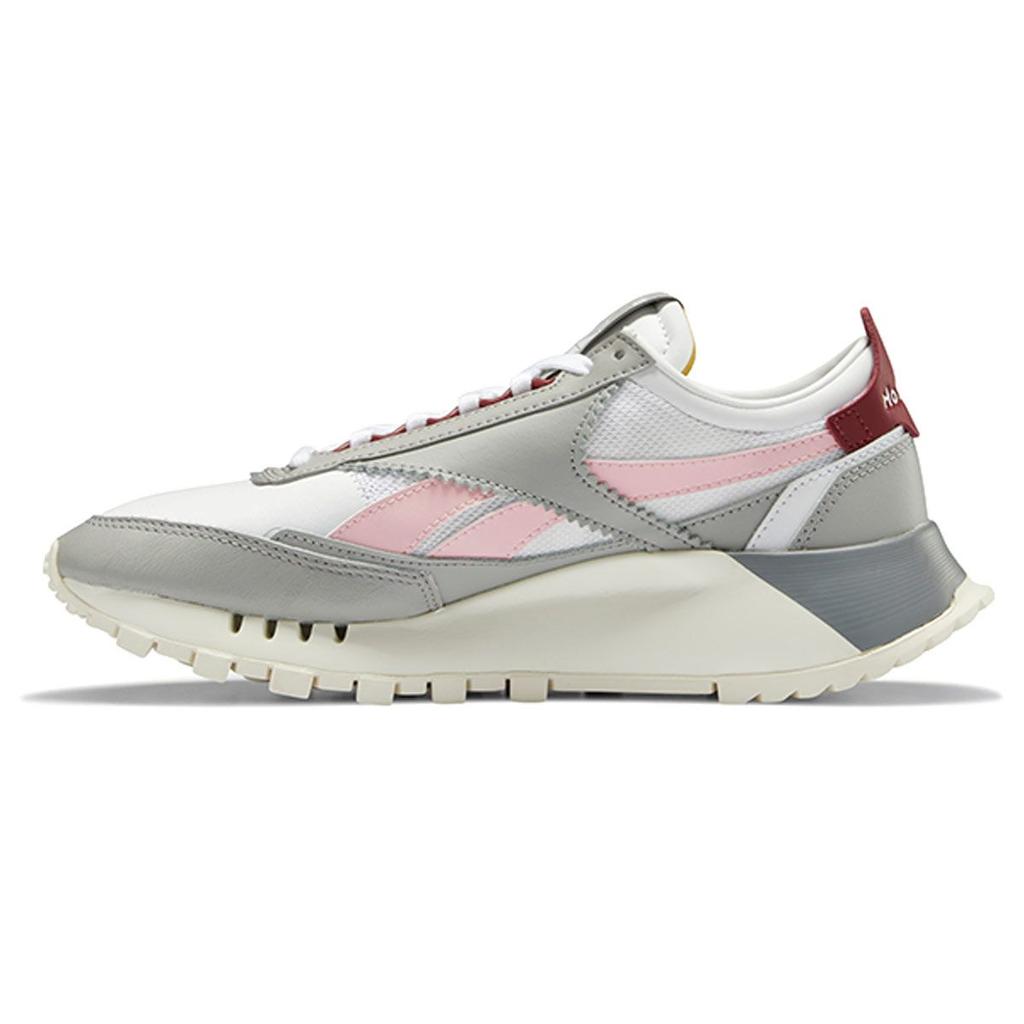 Reebok Классические кожаные кроссовки Legacy Stark Grey Maroon для женщин Белые Urban-Maroon FY7375
