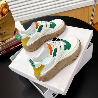 Белые женские туфли, новые весенние универсальные кроссовки на платформе в корейском стиле для студенток, повседневная женская дышащая обувь K8610