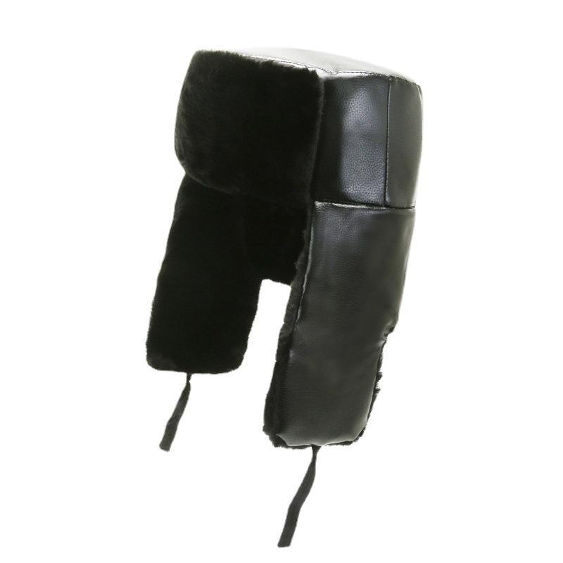 Elderly Winter Lei Feng Hat: Thick Cotton Military Style Ski Hat with Ear Protection for Men and Women.