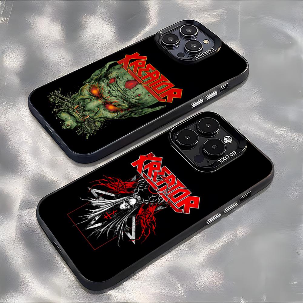 Чехол для телефона Rock Band-K-Kreators для IPhone 17 Air 16 E 15 14 Plus 13 12 11 Pro Max Цветной Серебристый Чехол